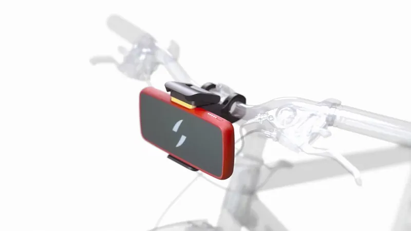 Bike battery mounted on handlebars